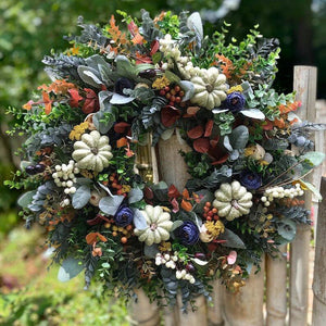 🎁Early Christmas Promotion-🌷White Pumpkins Ranunculus Wreath