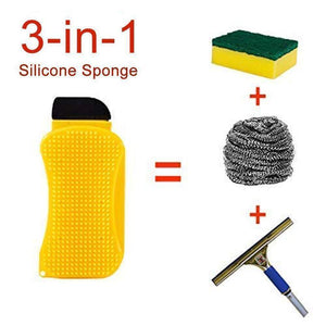 3-in-1 Silicone Cleaning Brush
