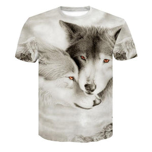 Wolf 3D Print T-Shirt