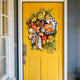 Farmhouse Buffalo Lattice Pumpkin and Sunflower Wreath