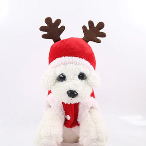 Christmas Pet Puppy Xmas Santa Reindeer Dog Costume Cat Hoodie