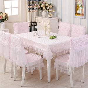 Table Cloth Lace Embroidery Dining Chairs Cover